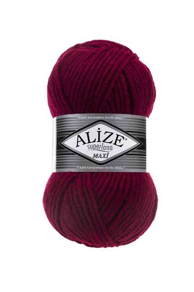 Alize Alize Superlana Maxi 390 - Hand Knitting Lanyard Cherry