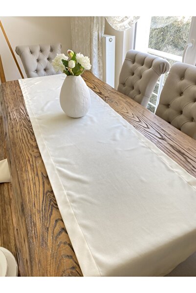 Decamor home Soft Fabric Carefree Ecru Long Runner