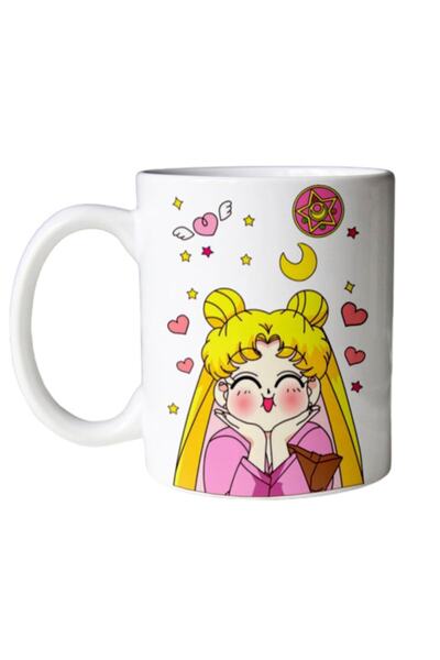 ART HEDİYE كوب مطبوع عليه وجه بحار قمر ياباني من الرسوم المتحركة على الجانبين