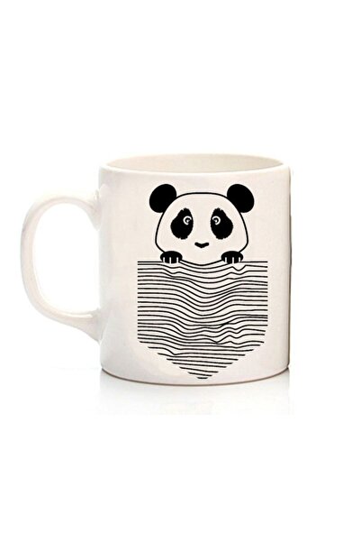 ART HEDİYE كوب بطبعة باندا على الجانبين في الجيب