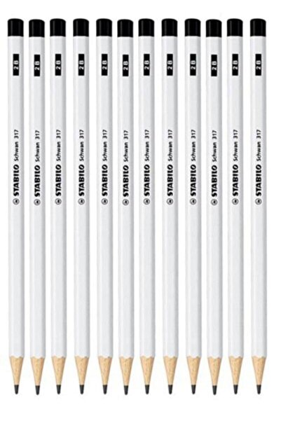 Stabilo Schwan 317 White Pencil 2b 12 Pieces (Dozen)