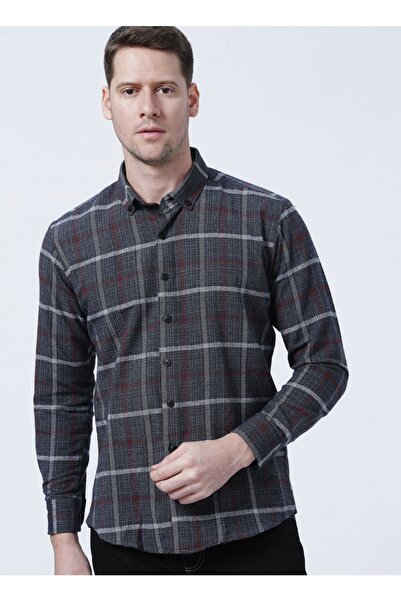 SÜVARİ Klasik Yaka Slim Fit Düz Siyah Erkek Gömlek