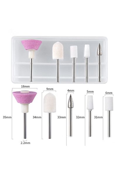 BEAUTY BOX COSMETIC Combo with 5-Piece Polishing Foot Rasp Bit Set