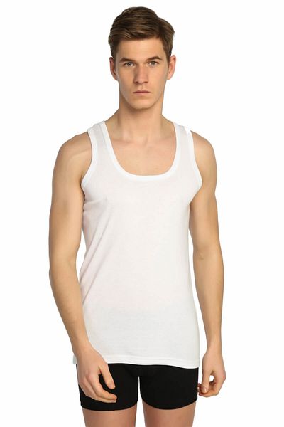 Tutku Men's White Rib Classic Athlete ELF568T0102CCM