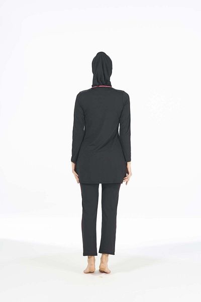 Estiva Women's Fully Covered Hijab Swimsuit - Black