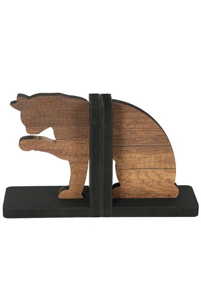 HobiMax Decorative Wooden Book Holder with Cat Figure