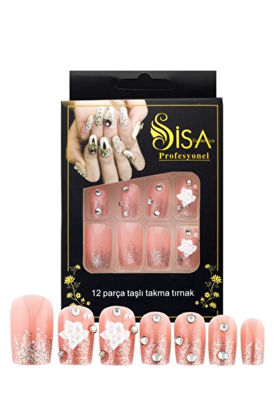 SİSA Cosmetics Taşlı Takma Tırnak C12