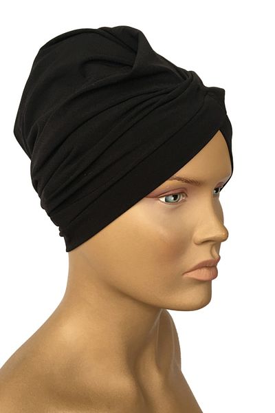 Vera Aura Ready Turban Καπάκι Μαύρο Σταυρό Γυναικείο Hijab Καπάκι Θαλάσσιο Καπάκι Μαγιό Καπάκι