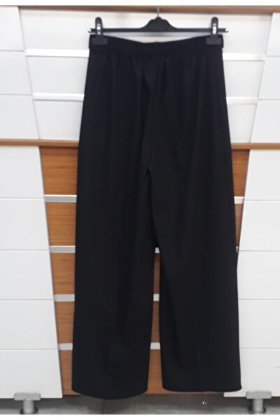 freedom fashion Pants Wide Leg Dumbbell Belted Black