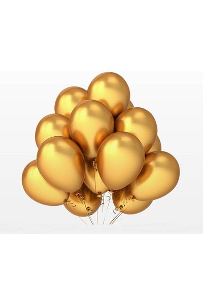 helyum pasta 12 Inch Metallic Gold Balloon Set of 5
