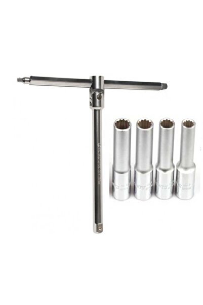 kayasanyapimarket 3 Fonksiyonlu Cırcır Kolu 1/4-3/8-1/2 3/8 Lokma 8mm-10mm-11...