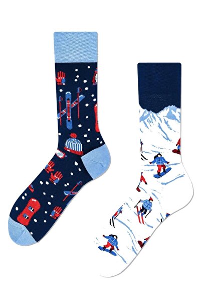 CARNAVAL SOCKS Sağlı Sollu Snowboard Desenli Renkli Çorap