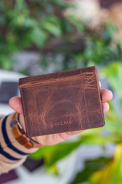 Garbalia Мъжки портфейл Polite Crazy Tan от естествена кожа Franklin