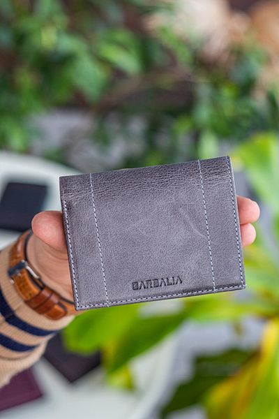 Garbalia Ανδρικό πορτοφόλι Franklin Genuine Leather Polite Crazy Grey