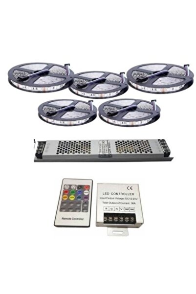 Asled 25 Metre Iç Rgb Şerit Led 25 Amper Ultra Slim Trafo Kumanda 3 Çip 5050 ...