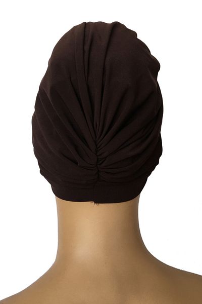 Vera Aura Ready Turban Καπάκι Καφέ Σταυρός Γυναικείο Hijab Καπάκι Θαλάσσιο Καπάκι Μαγιό Καπάκι