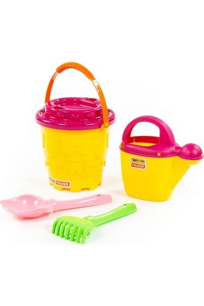 Polesie Bucket Castle Large, Screen, Small Shovel, Rake, Watering Can 51769 Beach Set