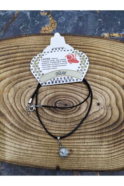 By Damla Collection Natural Stone - Capricorn Sign Bracelet+necklace Gift- Jasper Stone-unisex