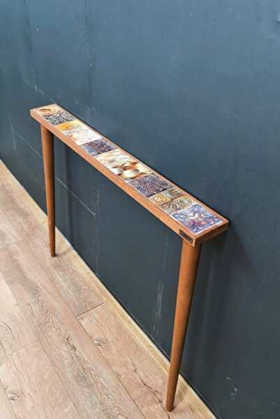 Resmo Lyon 102x12 Cm Dresuar Doğal Ağaç Çerçeveli Antik Limra Taşlı Antre Hol Koridor