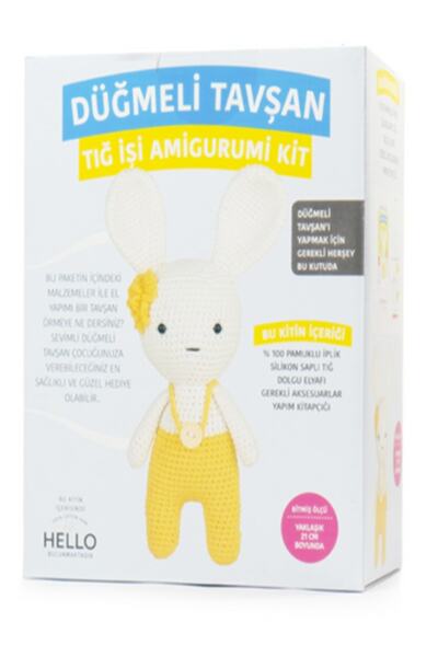 EleganTShoP Tuva Komplet za heklanje amigurumi zeca sa dugmadima