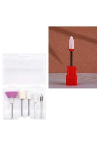 BEAUTY BOX COSMETIC 1 Piece Ceramic Milling Cutter Combo with 5 Pieces Polishing Bit Set