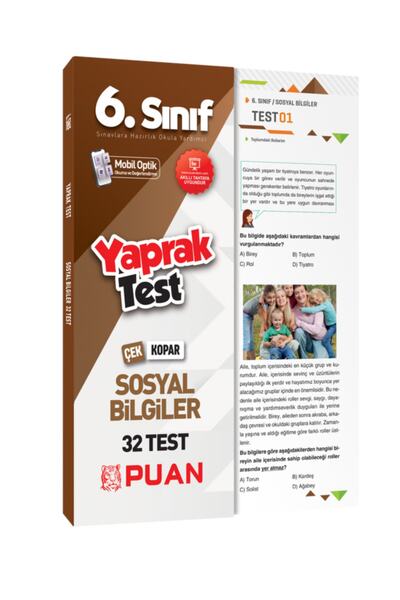 Puan Yayınları 6. Sınıf Sosyal Bilgiler Yaprak Test