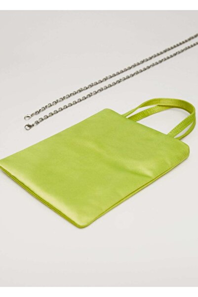 MANGO Woman Mini Saten Çanta