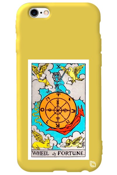 WANNA PROTECT iPhone 6 Plus Yellow Premium Velvet Inside Tarot Fate Patterned...