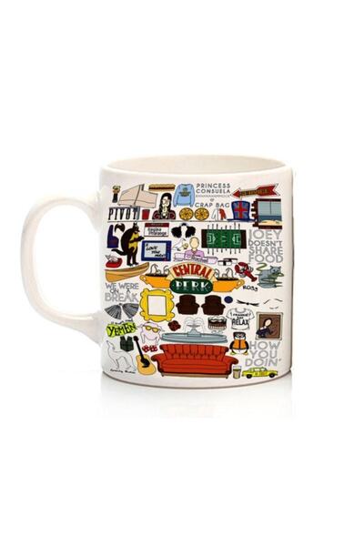 ART HEDİYE كوب فريندز سنترال بيرك الأكثر مبيعًا مطبوع على الجانبين