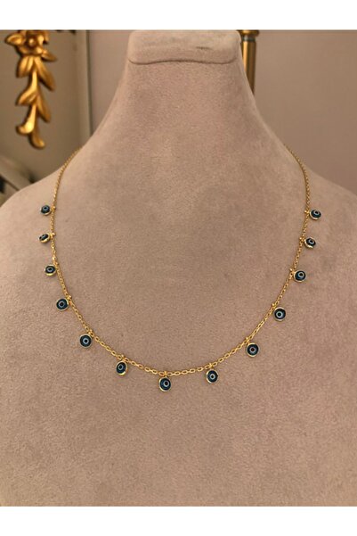 emy by emel luxury silver jewelry Mini Nazar Boncuklu Kolye 925 Ayar Gümüş