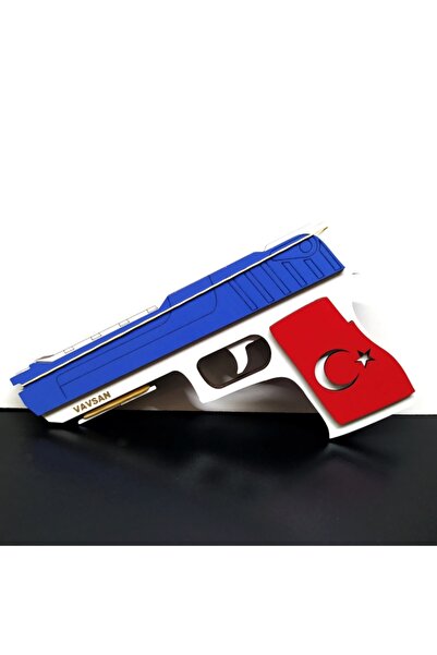 Vavsan Lastik Atan Tabanca Silah AhşapOyuncak