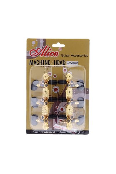 Alice Ao-020b3p Black Quality 3+3 Model Calcic Guitar Auger Set - Screws Included