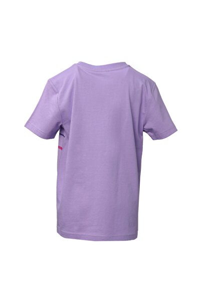 hummel 911500-2102 Μπλουζάκι για κορίτσια με λαιμόκοψη κανονική εφαρμογή με τύπωμα μωβ