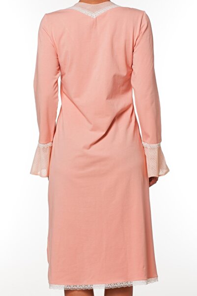 Doremi Long Sleeve Combed Cotton Nightgown