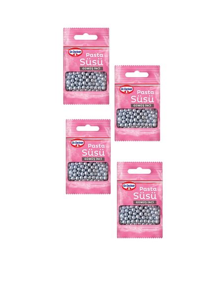 Dr. Oetker Dr Oetker Decor Series Cake Decoration - Silver Pearl 10 G. X 4
