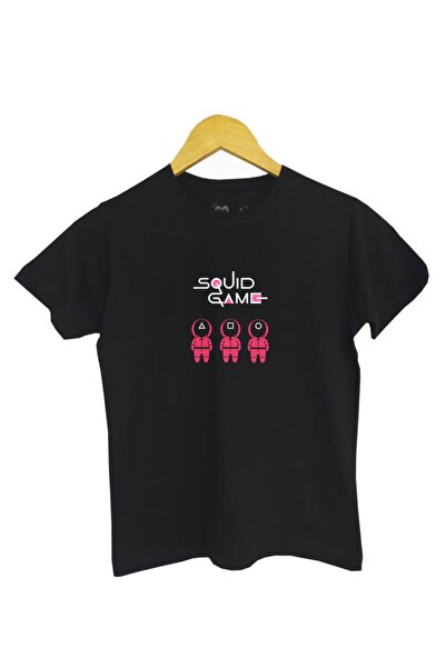 Raf Coll Tricou cu imprimeu digital în față pentru jocul calmar pentru copii