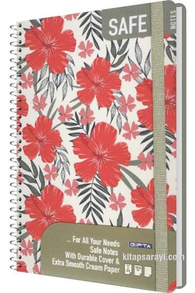 Gıpta Safe Notes Spiral Hard Cover Notebook 17x24 120 Yp Dotted