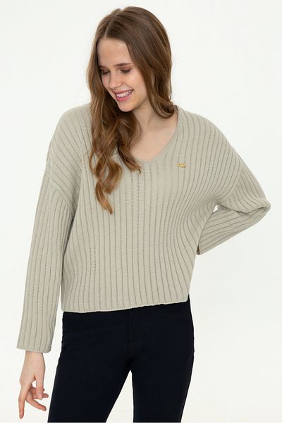 U.S. Polo Assn. Green Women's Sweater - Relaxed Fit