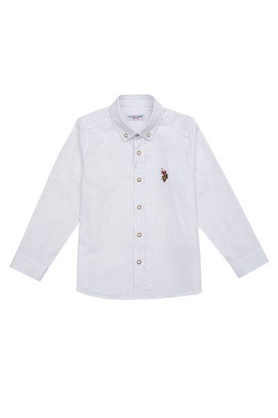 U.S. Polo Assn. Cămașă albă pentru băiat