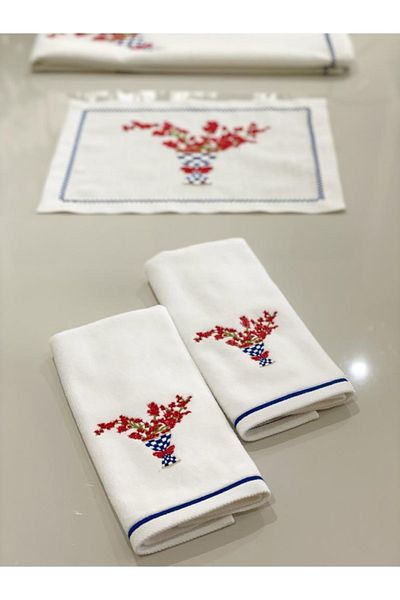 Nur Homing Checkered Vase Set of 2 Towels
