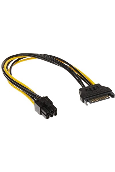 KEEPRO كابل طاقة ساتا 30 سم 6 سنون 18 Awg 6 سنون كابل طاقة ساتا
