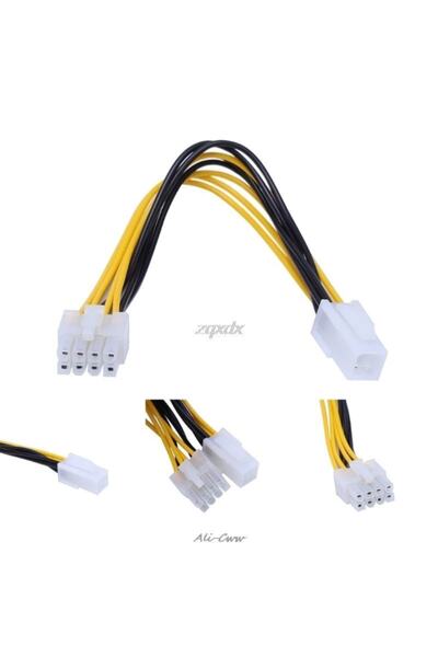 KEEPRO 30 سم 4 دبوس 8 دبوس محول الطاقة 18 Awg 4 دبوس 8 دبوس محول