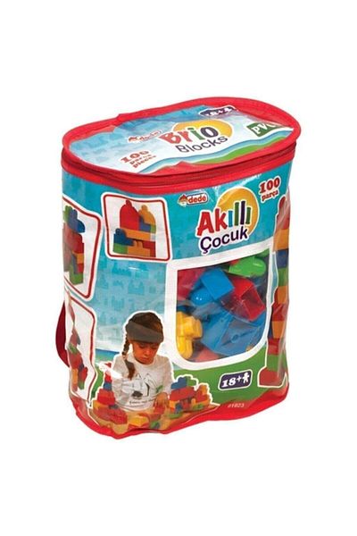 DEDE Smart Child 100 Pieces Large Part Educational Blocks with Bag Ya.6545.00003