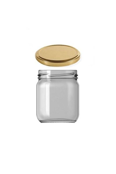 Paşabahçe 210 Cc Glass Jar with Gold Lid 100 Pieces