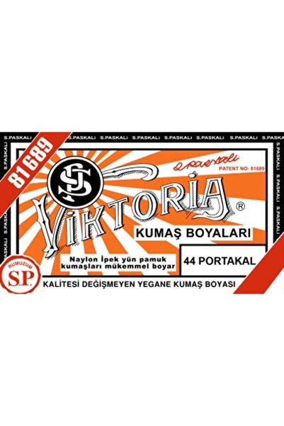 Viktoria Viktoria Toz Kumaş Boyası - 10-13 gr - 44 Portakal