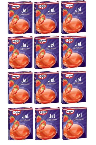 Dr. Oetker Dr.oetker Jel Çilek Aromalı 100 Gr X 12 Adet