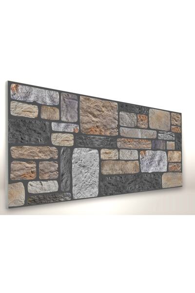 THERMOSİDİNG Parke Taş Strafor Duvar Kaplama Paneli 10 Adet pt015 100x50x2cm
