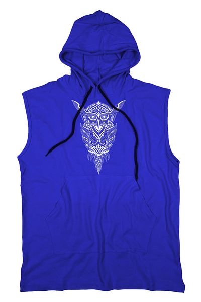 BLUU Γυναικείο μπλουζάκι με κουκούλα Unisex Αμάνικο Fitness Singlet