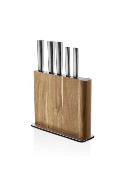 Schafer 6-Piece Solide Wooden Wedge Knife Set - Inx05