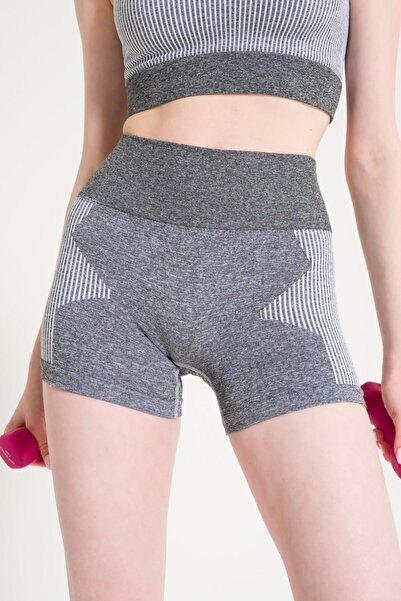 Formactive Μελανζέ Αθλητικό Σετ Μπουστάκι, Καλσόν και Σορτς